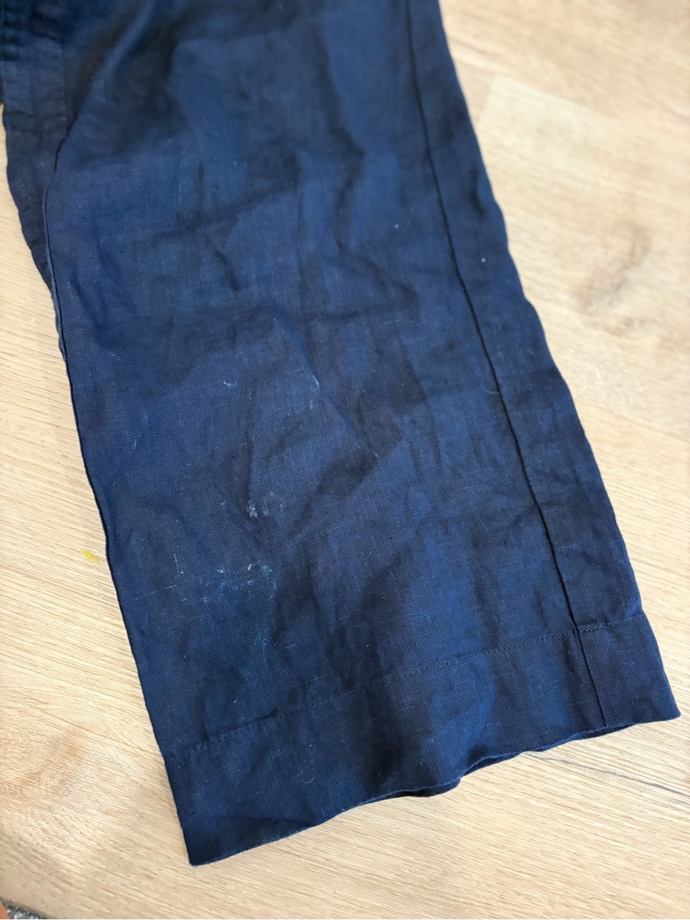 Quince 100% European Linen Wide Leg Pants In Deep Navy - Picture 7 of 8
